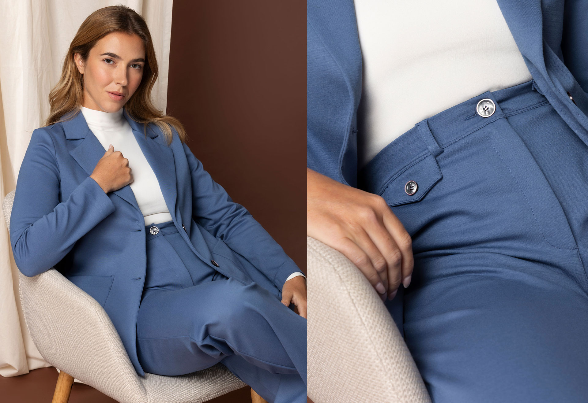 Outfit denim East Drive con dettaglio tasca posteriore jeans